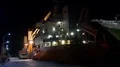 Night scenery boats and container ship at the docks in Labuan Bajo harbor 4k or 4k+ Resolution