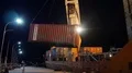 Night scenery boats and container ship at the docks in Labuan Bajo harbor 4k or 4k+ Resolution