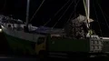 Night scenery cargo sailing ship becomes load in Labuan Bajo harbor in Flores 4k or 4k+ Resolution