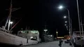 Night scenery cargo ships at the docks in Labuan Bajo harbor 4k or 4k+ Resolution