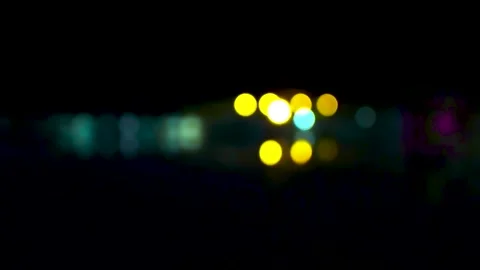 Night Scenes - A journey through lights and colors on the water at night Stock Footage 254685208