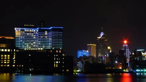 Night scenes of macau Stock Photos