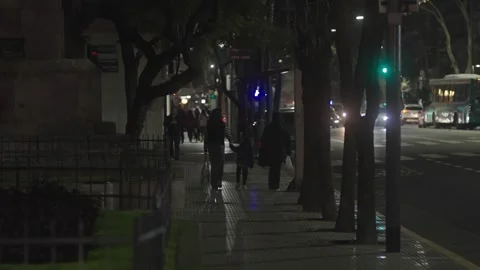 Night scenes in Recoleta. Stock Footage 314668830