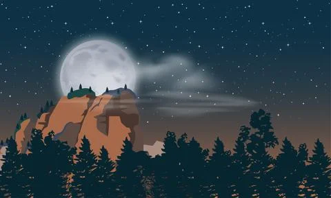 Night scene/view Stock Illustration