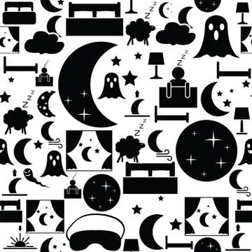 Night seamless pattern background icon. イラスト素材