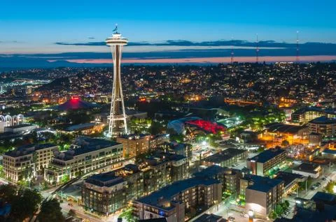 Night Seattle Stock Photos