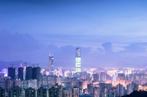 Night of shenzhen Stock Photos