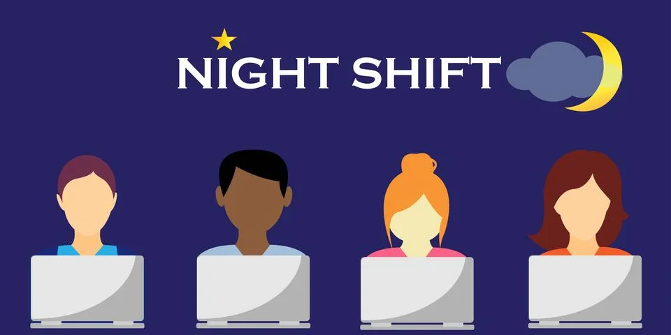 Night shift Stock Illustration