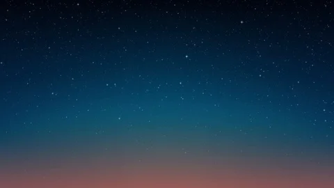 Night shining starry sky, blue space background with glittering stars, cosmos Stock Footage