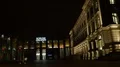 Night shot big city mal historic building facade panning 4k or 4k+ Resolution