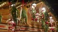 Night shot Brunswick Christmas market hanging souvenir decoration move in wind 4k or 4k+ Resolution