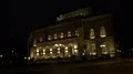 Night shot city street scenery illuminated theater building 4k or 4k+ Resolution