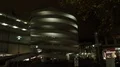 Night shot illuminated city parking deck round driveway Brunswick 4k or 4k+ Resolution