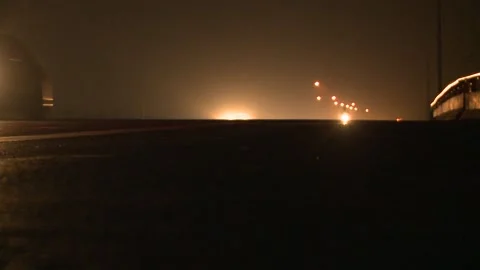 Night shot of the Road Stock Footage 141124282