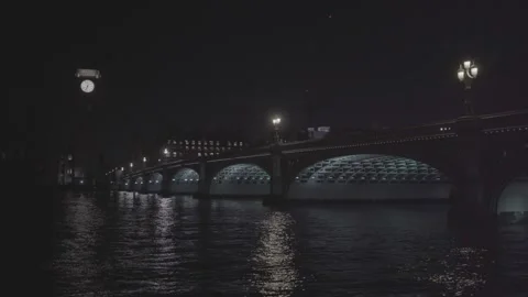 Night Shot Westminster Bridge Vídeo Stock 283466492