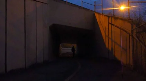 Night Skateboarder 1 Stock Footage 10886933