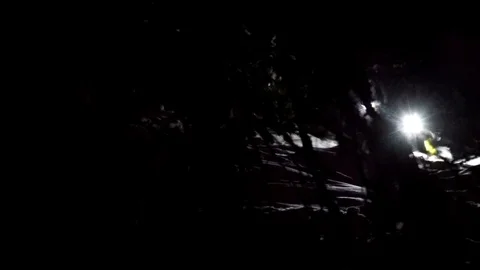 Night skiing at the black forest Stock Footage 126682284