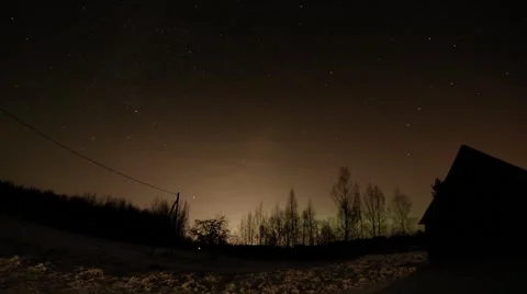 Night sky, 4K night time lapse Stock Footage 46141763