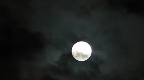 Night sky and full moon. time lapse Video stock 1805741