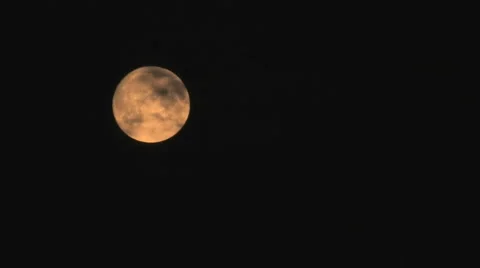 Night sky and full moon. timelapse Stock Footage