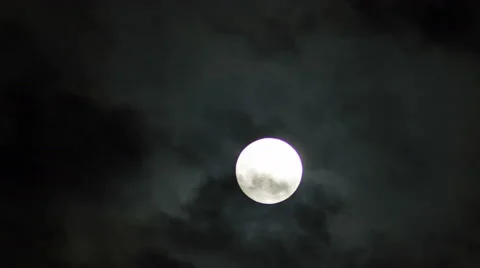 Night sky and full moon. time lapse Stock Footage 45929693