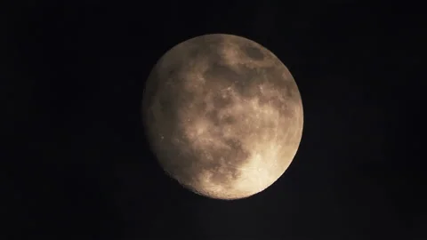 Night sky and full moon cloud movement Stock Footage 88304600