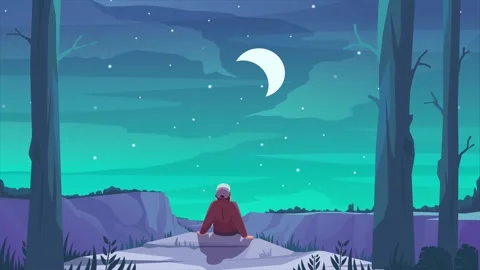 Night sky background with falling star Stock Footage 252236557