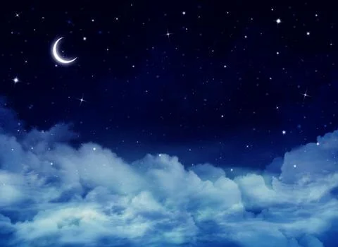Night sky, background Illustrazione stock