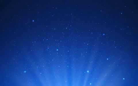 Night sky background with lights. Dark universe and white stars. Cosmos texture Illustrazione stock