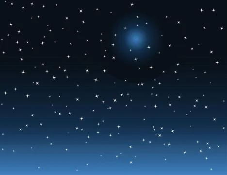 Night sky. Background. Vector illustration. Stock Illustration