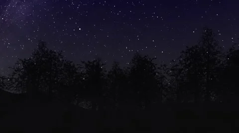 Night Sky With Breeze Stock Footage 48986102