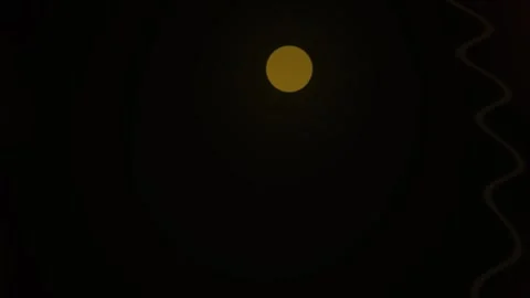 Night sky with a bright yellow moon. Vídeo Stock 337516750