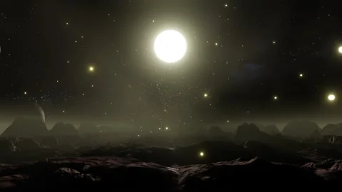 The Night Sky On The Cliff Valley Stock Footage 150984968