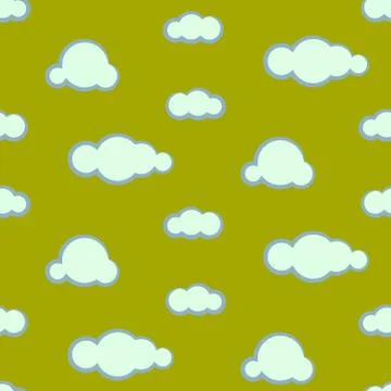 Night sky clouds seamless vector pattern 스톡 일러스트