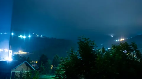 Night Sky Clouds Timelapse Video stock 64166673