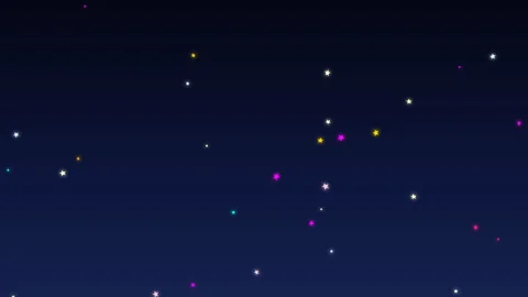 Night Sky with Colorful Lights Display. Video stock 337012760