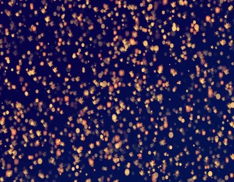 Night sky covered with many bright fire stars Stock Illustration