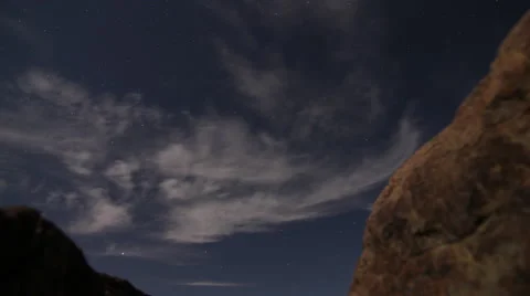 Night Sky in the Desert : Time Lapse Zoom Stock Footage 64601905