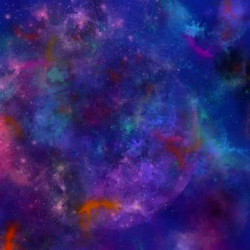 Night sky galaxy outer space Illustrazione stock