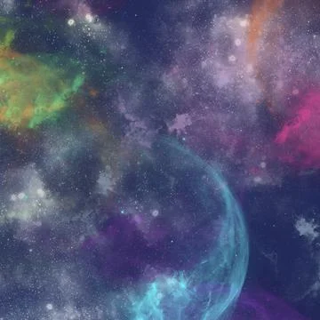 Night sky galaxy outer space Illustrazione stock