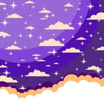 The night sky Stock Illustration
