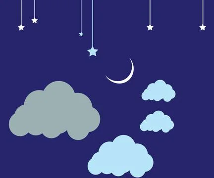 Night sky illustration Stock Illustration