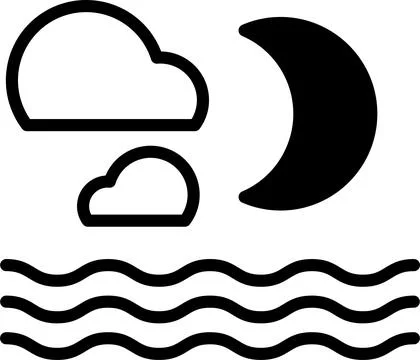 A night sky with a large moon and clouds Illustrazione stock