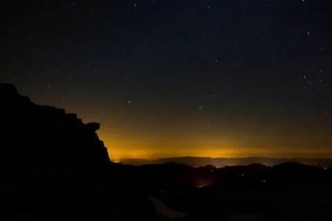 Night Sky on les Monges Stock Footage 154850061