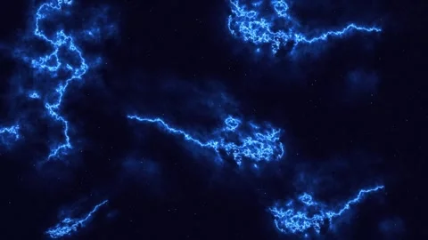 A night sky with lightning or a cosmic nebula. 스톡 동영상 299683634