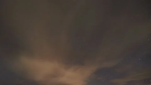 Night sky with milky way, fast moving clouds, cloudy night weather Stock Footage 167974607