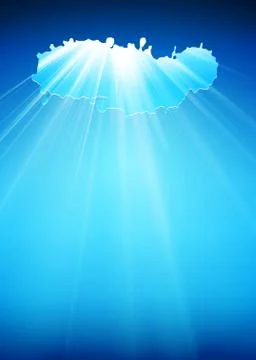 Night Sky With Moon Light Throwgh Paints Hole Illustrazione stock