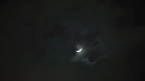 Night sky with moon Time lapse Stock Footage