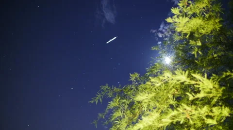 Night Sky Moon Timelapse Stock Footage 52605729