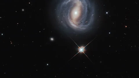 Night sky in outer space with glittering stars and galaxy Stock Footage 154375854